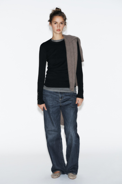 Basic Plain Knit Sweate