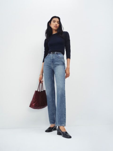 Reformation Cynthia High Rise Straight Jeans